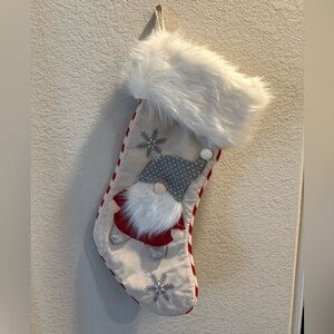 Festive Christmas Stocking with Gnome NWOT